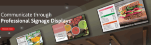 Sharp digital signage screens