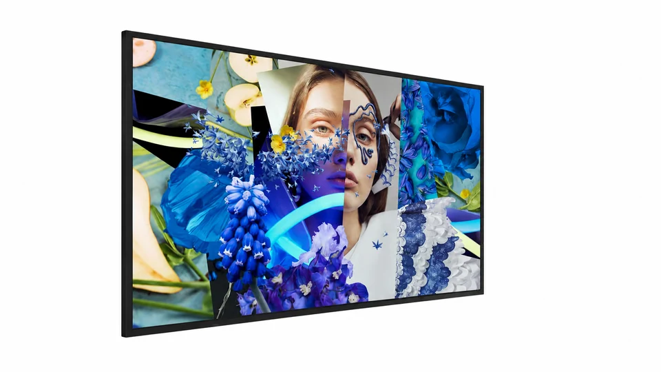 hikvision inch commercial digital signage display angled view android